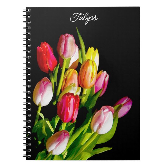Tulip Painting - Originalfärgsbild Anteckningsbok (Framsidan)