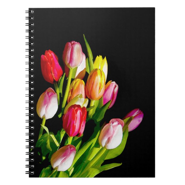 Tulip Painting - Originalfärgsbild Anteckningsbok (Framsidan)