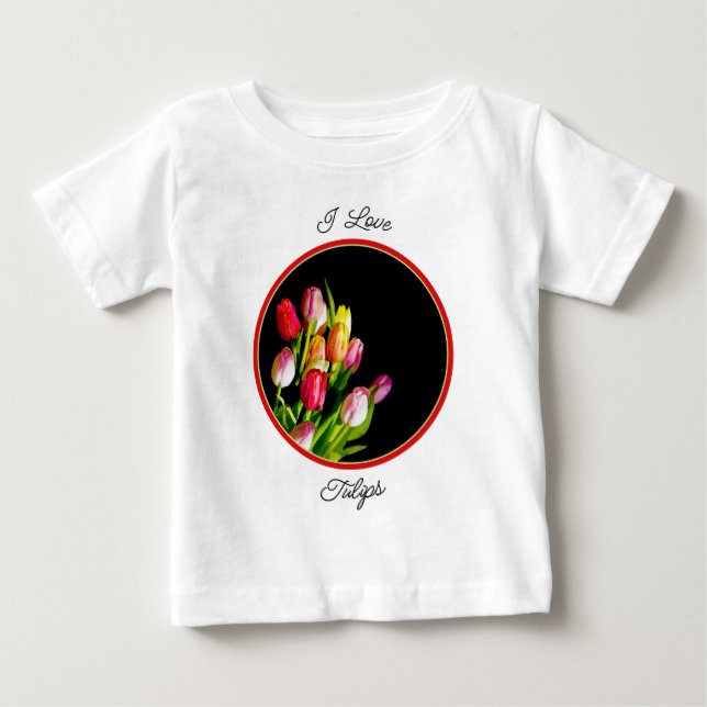 Tulip Painting - Originalfärgsbild Baby T-Shirt (Framsida)