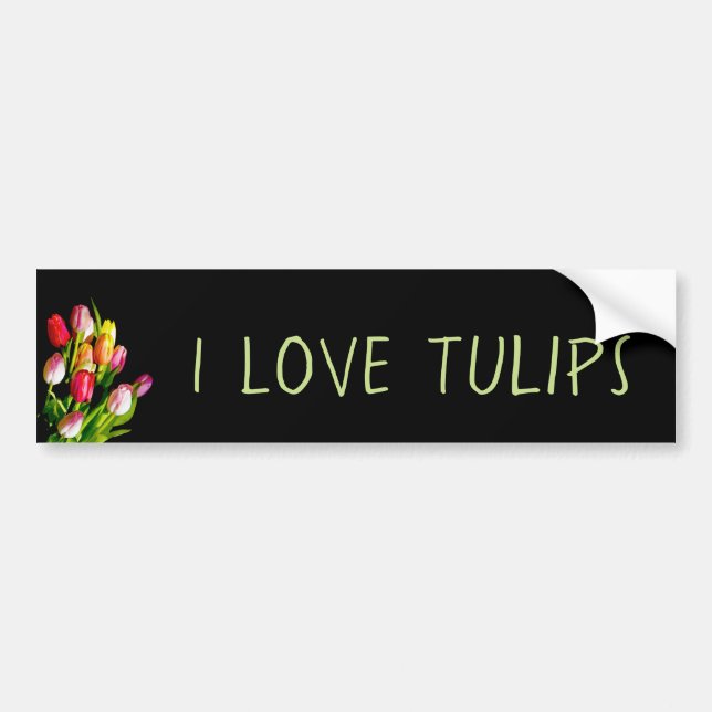 Tulip Painting - Originalfärgsbild Bildekal (Framsidan)