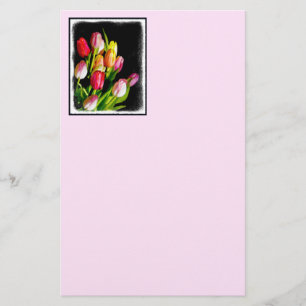 Tulip Painting - Originalfärgsbild Brevpapper
