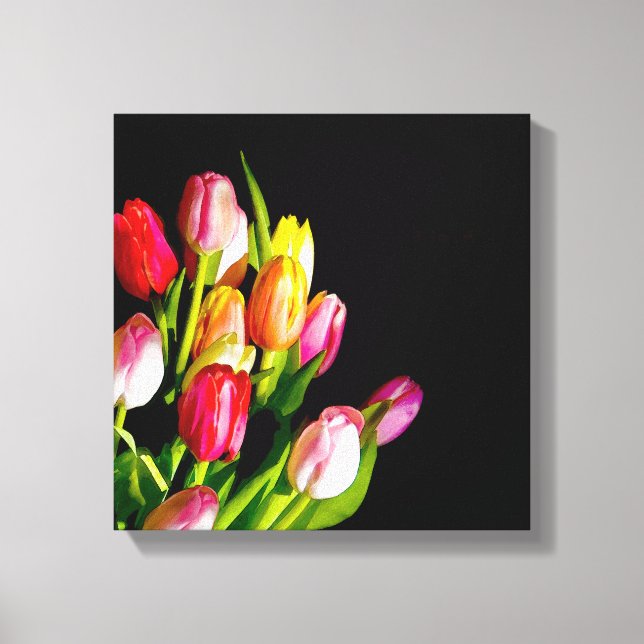 Tulip Painting - Originalfärgsbild Canvastryck (Framsida)