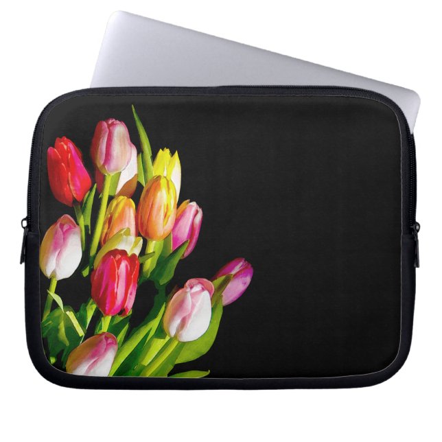 Tulip Painting - Originalfärgsbild Laptop Fodral (Framsidan)