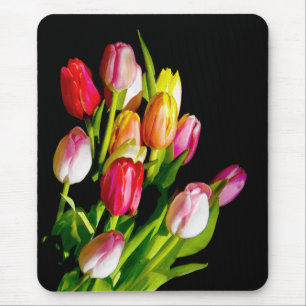 Tulip Painting - Originalfärgsbild Musmatta