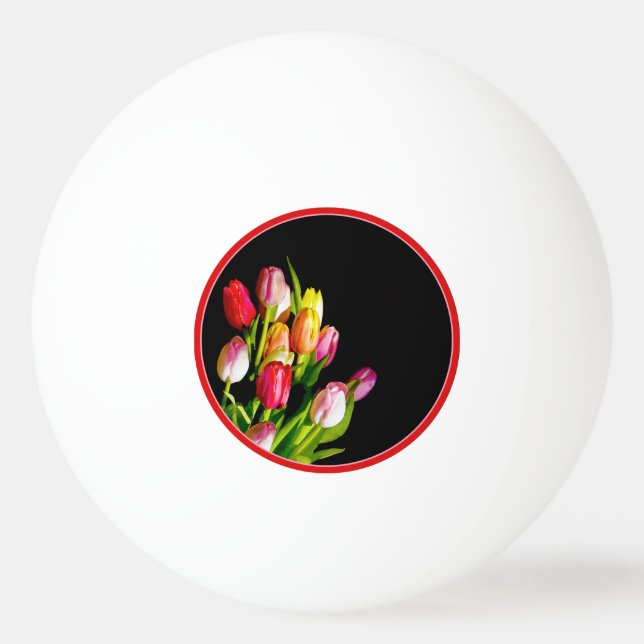Tulip Painting - Originalfärgsbild Pingisboll (Framsidan)