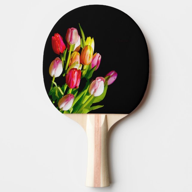 Tulip Painting - Originalfärgsbild Pingisracket (Framsidan)