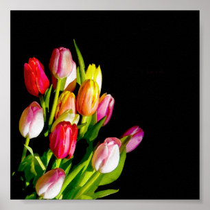 Tulip Painting - Originalfärgsbild Poster