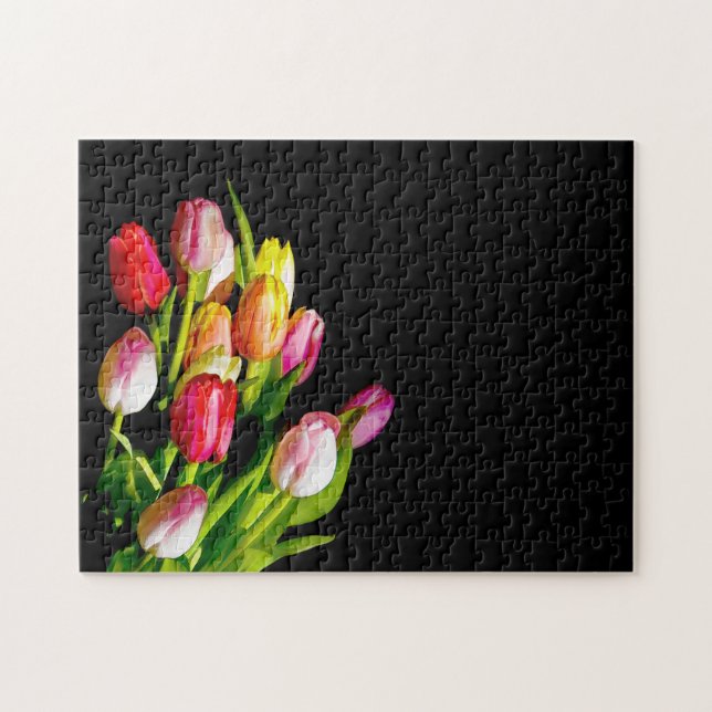 Tulip Painting - Originalfärgsbild Pussel (Horisontell)