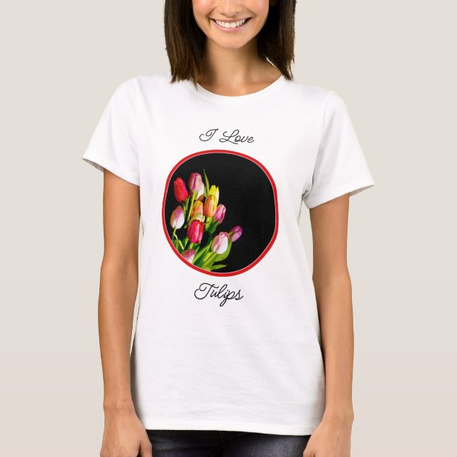 Tulip Painting - Originalfärgsbild T Shirt (Framsida)