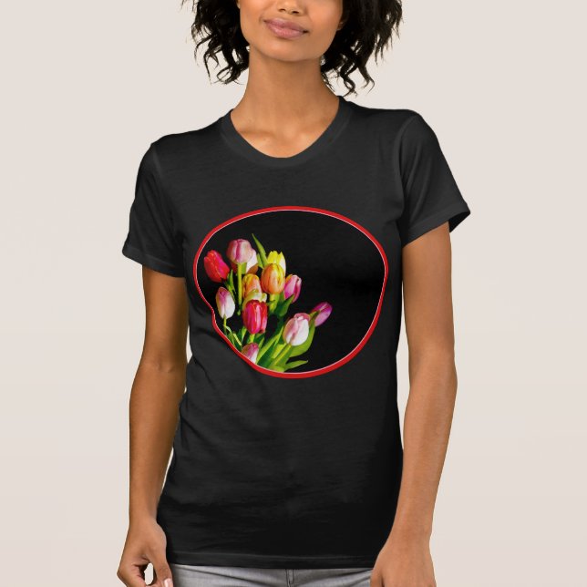 Tulip Painting - Originalfärgsbild T Shirt (Framsida)