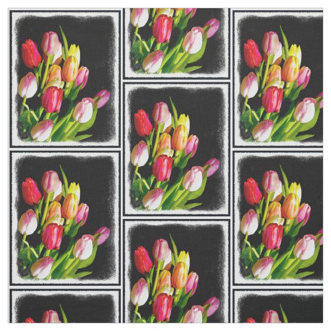 Tulip Painting - Originalfärgsbild Tyg (Provkarta)