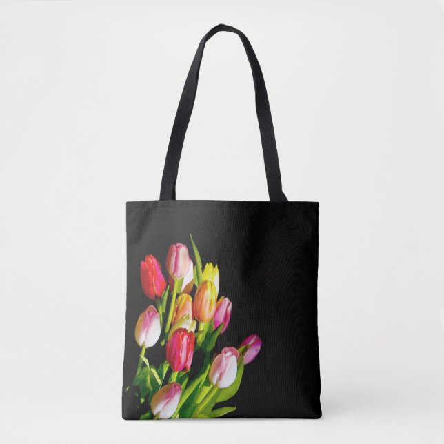 Tulip Painting - Originalfärgsbild Tygkasse (Framsida)
