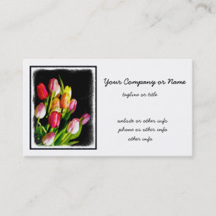 Tulip Painting - Originalfärgsbild Visitkort