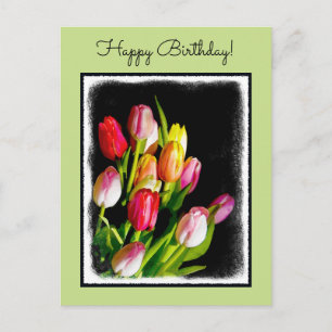 Tulip Painting - Originalfärgsbild Vykort