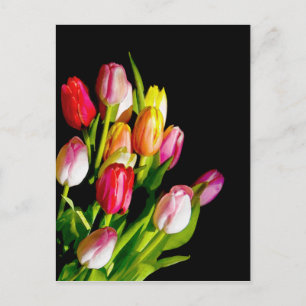 Tulip Painting - Originalfärgsbild Vykort