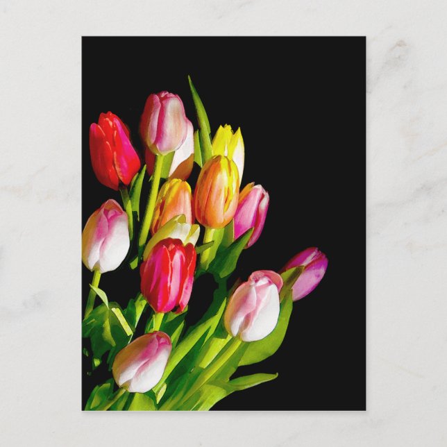 Tulip Painting - Originalfärgsbild Vykort (Framsida)