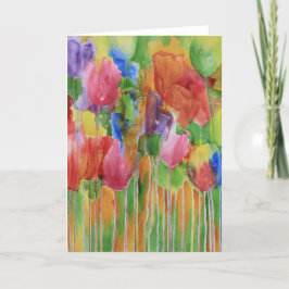 Tulip Palooza Blank Card Kort