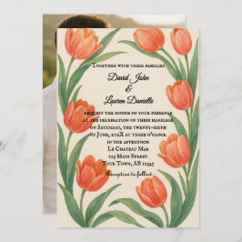 Tulip Paradise Photo Wedding Invitation Inbjudningar