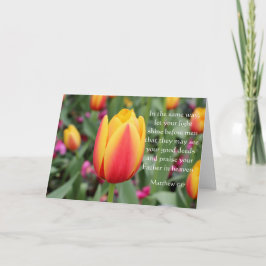 Tulip Påsk-kort med bibelverse (Matthew 5:17) Helgkort