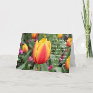 Tulip Påsk-kort med bibelverse (Matthew 5:17) Helgkort