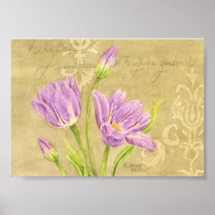 Tulip Poster Lila Garden Notes 7x5
