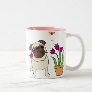 Tulip Pug and Butterfly Muggar - Text tillval