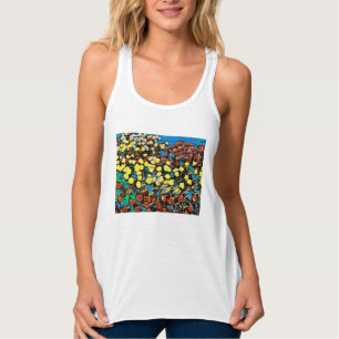 Tulip Racerback Top (vit) med Dreaming Effect Linne Med Racerback