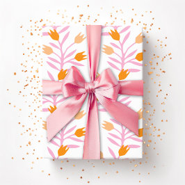 Tulip Rankor i Rosa och Orange Presentpapper