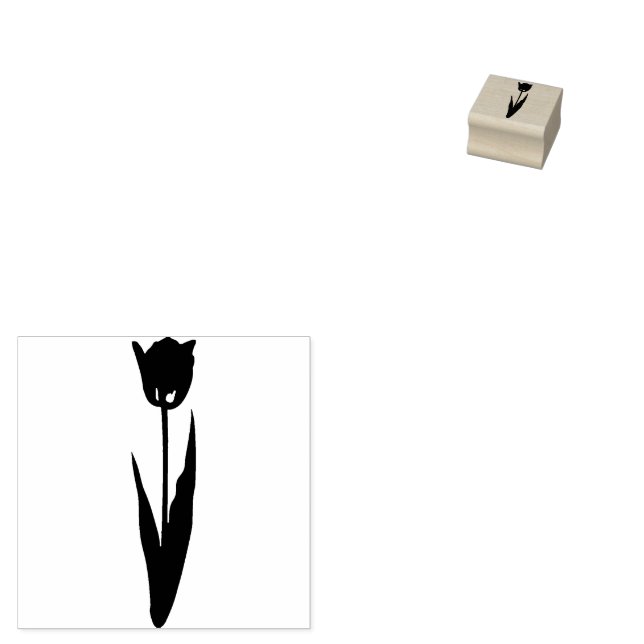 Tulip Rubber Frimärke Stämpel (Stämplad)