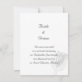 Tulip Sketch Giftermål / Elopement Notice Meddelande