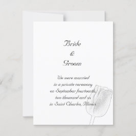 Tulip Sketch Giftermål / Elopement Notice Meddelande