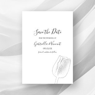 Tulip Sketch Vår bröllop Spara datum Datumet