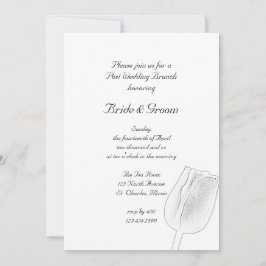 Tulip Sketch Vår Bröllopsbrunch-inbjudan Inbjudningar