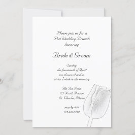 Tulip Sketch Vår Bröllopsbrunch-inbjudan Inbjudningar