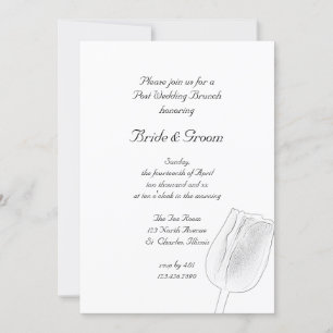 Tulip Sketch Vår Bröllopsbrunch-inbjudan Inbjudningar