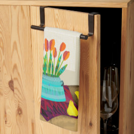 Tulip still Life Kitchen Tea Towel Kökshandduk