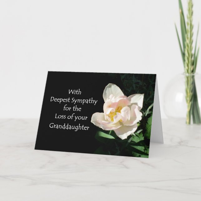 Tulip Sympathy Card - Förlust av barndotter Kort (Framsida)