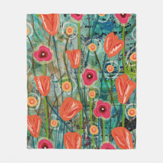 Tulip Tango - Natur Inspired Contemporary Art - Fleecefilt