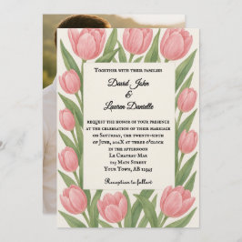 Tulip Together Photo Wedding Invitation Inbjudningar
