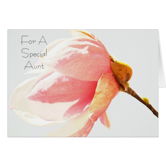 Tulip Träd Flower Speciellare Moster Hälsningskort (Framsidan Horizontal)