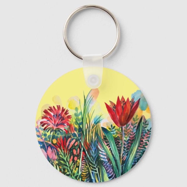 Tulip-trädgårdsmagnet Nyckelring (Framsida)