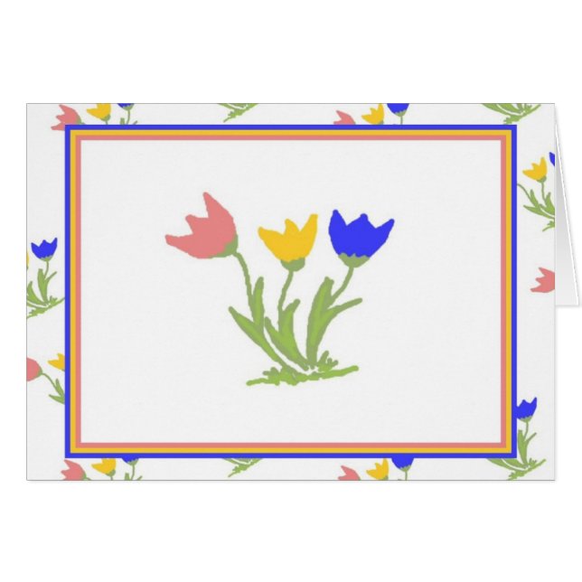 Tulip-Trio Hälsningskort (Framsidan Horizontal)