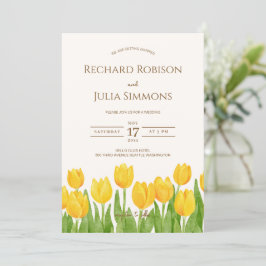 TULIPAN Save the Date-inbjudan / Akvarellblommor Spara Datumet