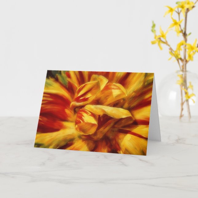 Tulipblomma Blommig Konst Kronblad Notkort Kort (Gul blomma)