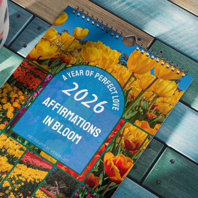 Tulipblommor Bekräftelse Nya Början Djup Kärlek Kalender (Skapare uppladdad)