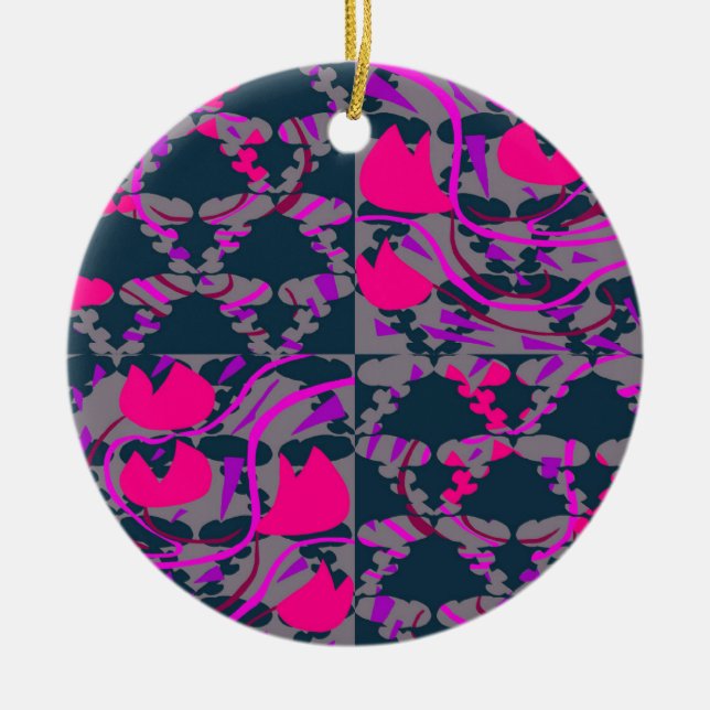 Tulipbulbrosor Julgransprydnad Keramik (Framsidan)