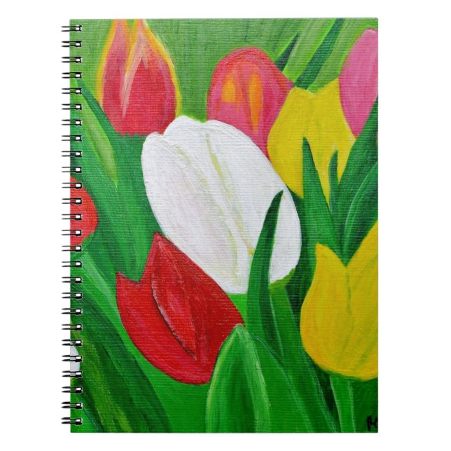 Tuliper 2a anteckningsbok med spiral (Framsidan)