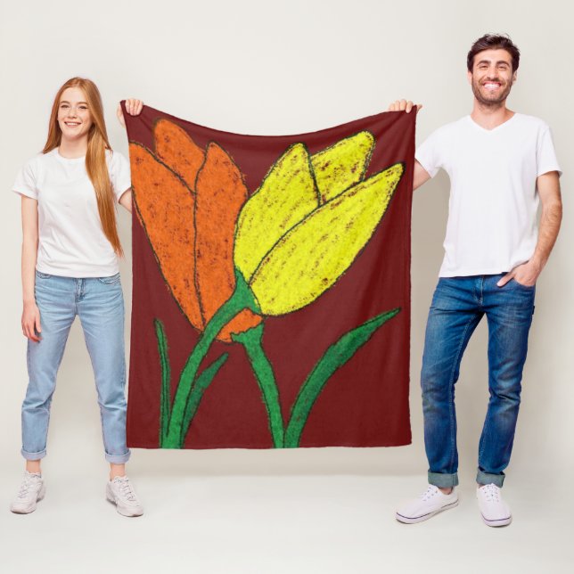 Tuliper Fleecefilt (På plats)