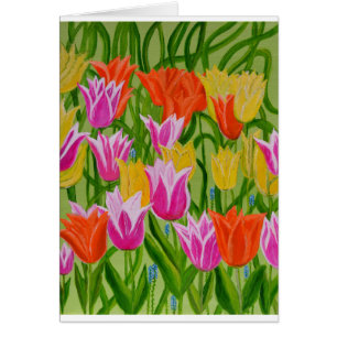 Tuliper Hälsningskort