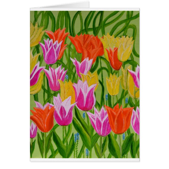 Tuliper Hälsningskort (Framsidan)